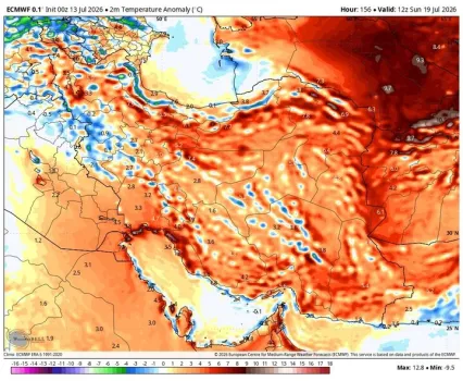 رگبار بارشهای موسمی در 2 استان رکورد گرما در 4 استان شکسته می شود