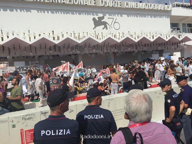 هجوم معترضان به فرش قرمز جشنواره ونیز
